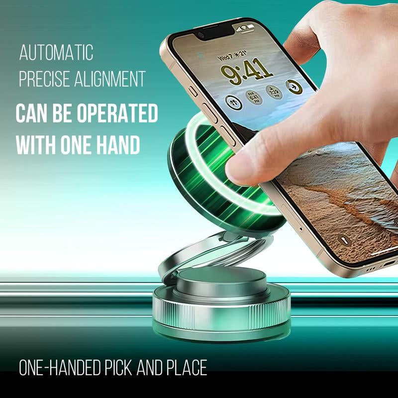 Experience Ultimate Convenience with the 360° Rotating Magnetic Phone Holder – Perfect for Your Car, Gym, or Makeup Routine!